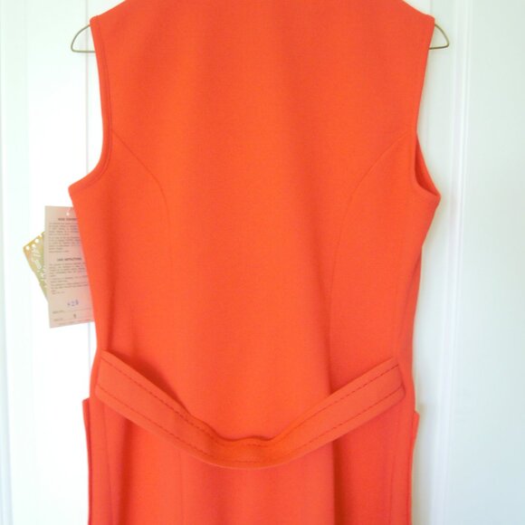 Vintage Sz Med Orange NWT Blouse Top Tunic Dress Bathing Suit Cover Up Vest 60s - Picture 4 of 4